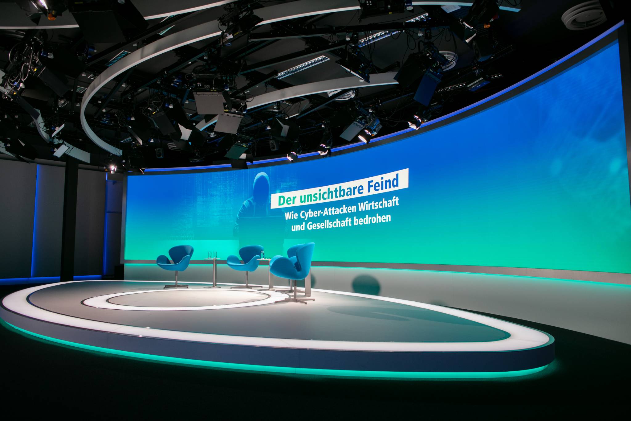 TV-Studio, Podium, LED-Wand
