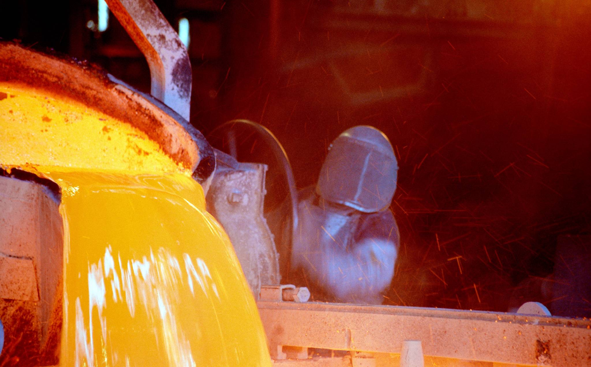 Abgießen der Schmelze, CODELCO, Chile